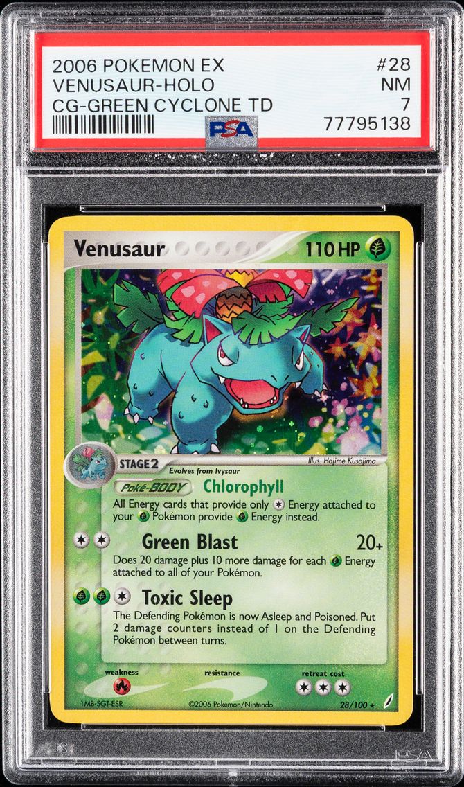 2006 #28 Venusaur-Holo PSA 7 EX Crystal Guardians Pokemon