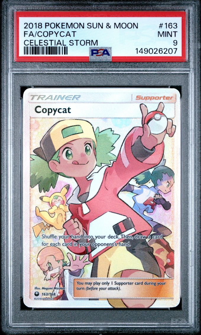 2018 #163 Full Art/Copycat PSA 9 Sun & Moon Celestial Storm Pokemon